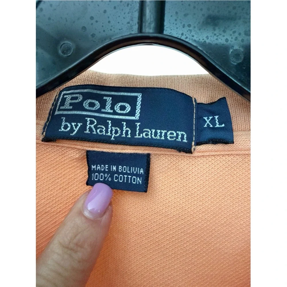 Polo Ralph Lauren Short Sleeve Shirt Size XL Orange Pony Preppy #III16-1